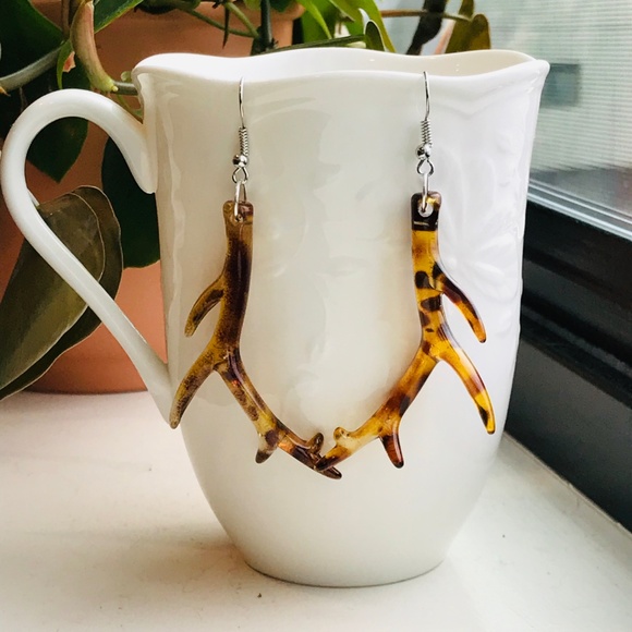 ✨Handmade Antler/Branch Statement Earrings - Picture 2 of 5